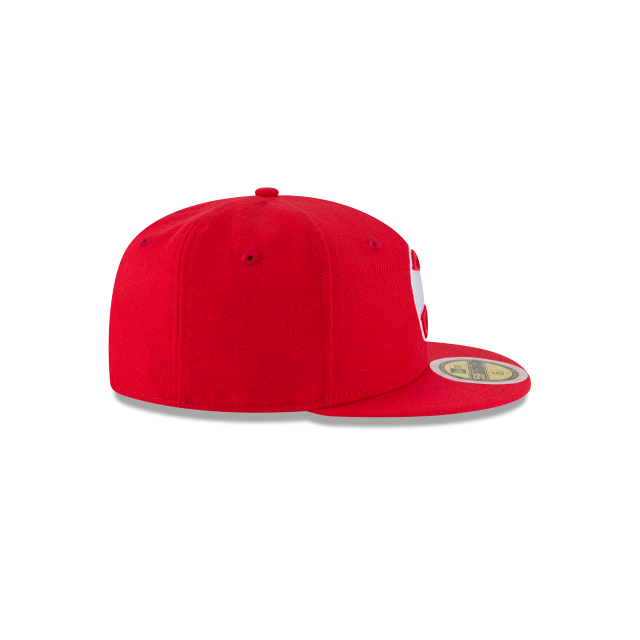 Atlanta Hawks NBA New Era Youth Red 59Fifty Basic Fitted Hat product image 3, provided for visual reference and product