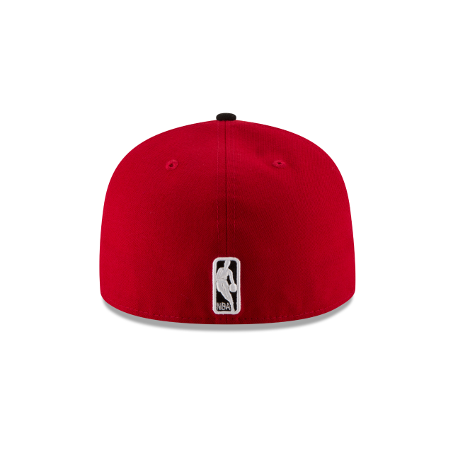 Chicago Bulls NBA New Era Men Red/Black 59Fifty Two Tone Fitted Hat product image 2, provided for visual reference and