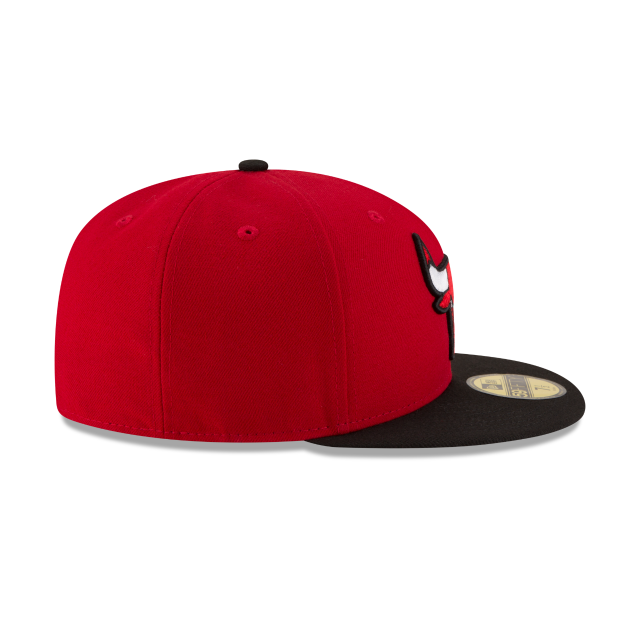 Chicago Bulls NBA New Era Men Red/Black 59Fifty Two Tone Fitted Hat product image 3, provided for visual reference and