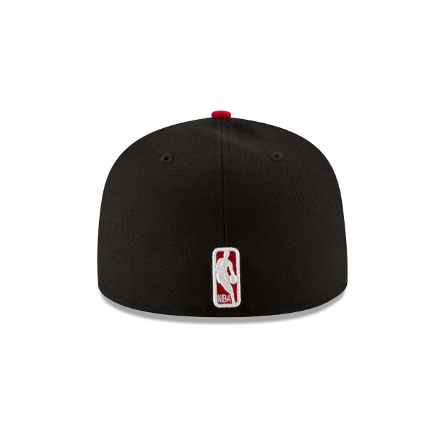 Chicago Bulls NBA New Era Men Black/Red 59Fifty Two Tone Fitted Hat product image 2, provided for visual reference and
