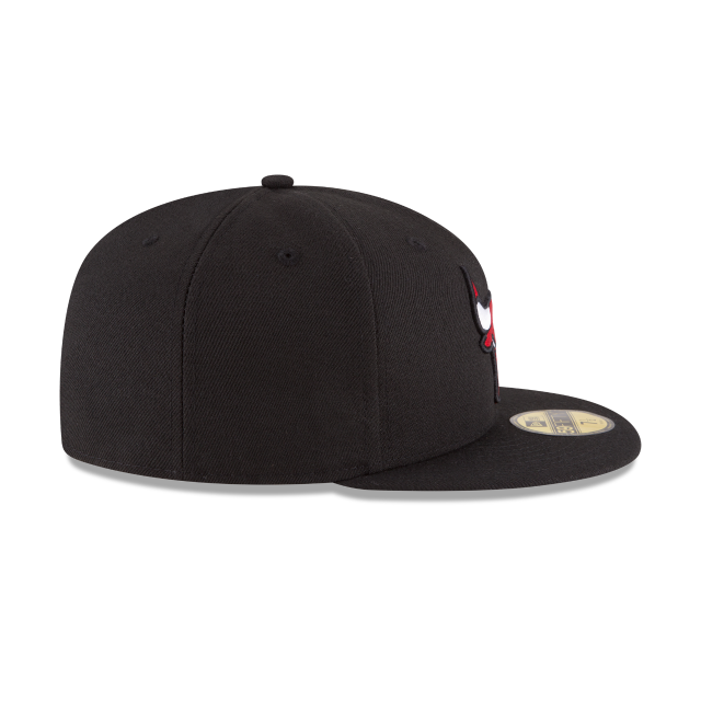 Chicago Bulls NBA New Era Men Black 59Fifty Alternate Fitted Hat product image 3, provided for visual reference and product
