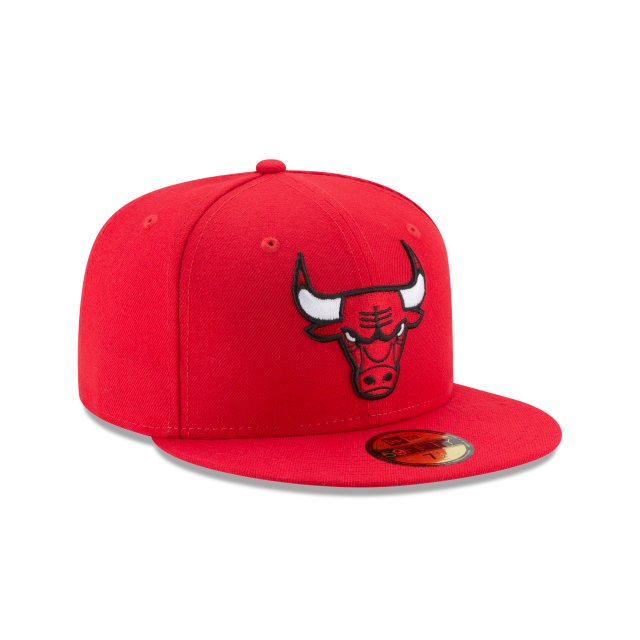 Chicago Bulls NBA New Era Men Red 59Fifty Basic Fitted Hat product image 6, provided for visual reference and product detail