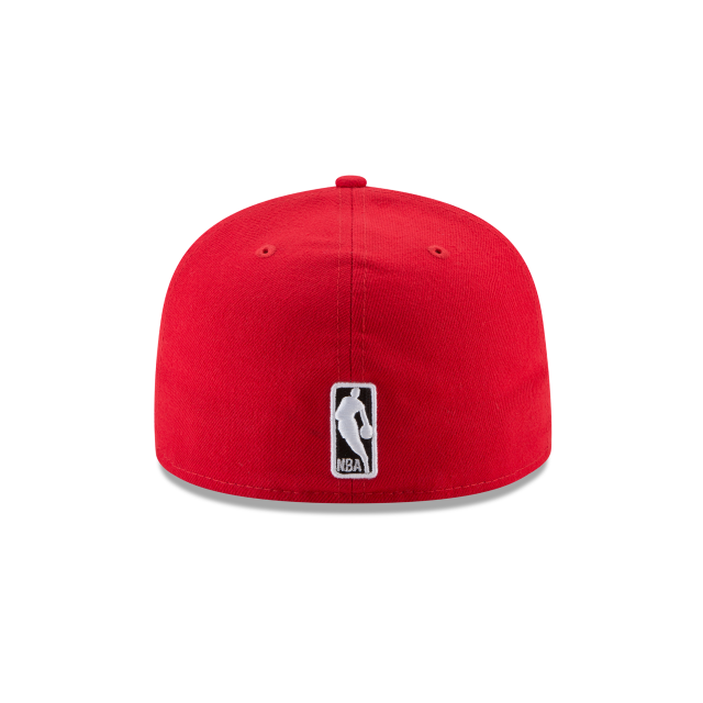 Chicago Bulls NBA New Era Men Red 59Fifty Basic Fitted Hat product image 2, provided for visual reference and product detail