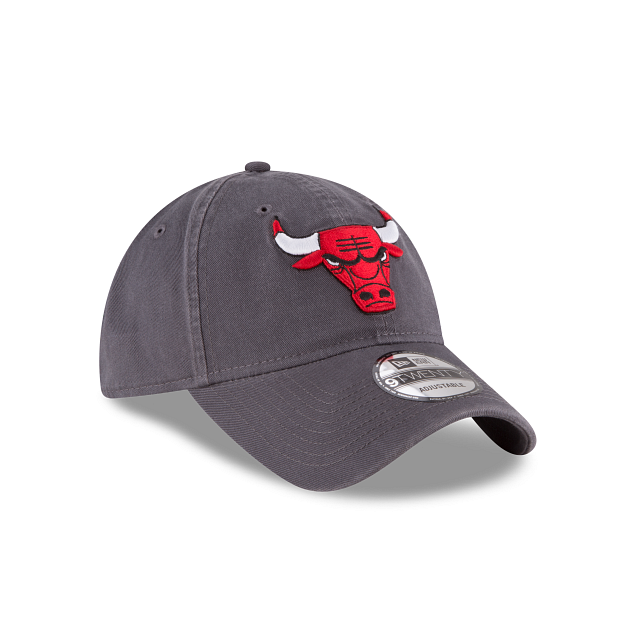 Chicago Bulls NBA New Era Men Grey 9Twenty Core Classic Adjustable Hat product image 6, provided for visual reference and