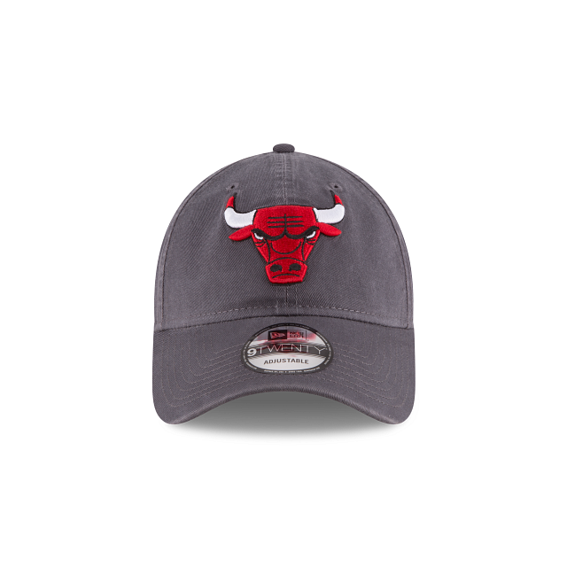 Chicago Bulls NBA New Era Men Grey 9Twenty Core Classic Adjustable Hat product image 5, provided for visual reference and