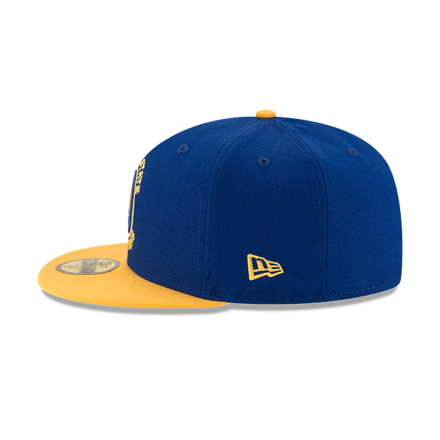 Golden State Warriors NBA New Era Men Royal/Yellow 59Fifty Two Tone Fitted Hat product image 4, provided for visual