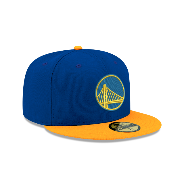 Golden State Warriors NBA New Era Men Royal/Yellow 59Fifty Two Tone Fitted Hat product image 4, provided for visual