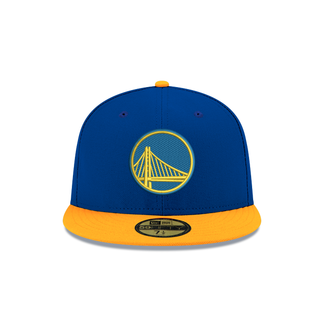Golden State Warriors NBA New Era Men Royal/Yellow 59Fifty Two Tone Fitted Hat product image 3, provided for visual