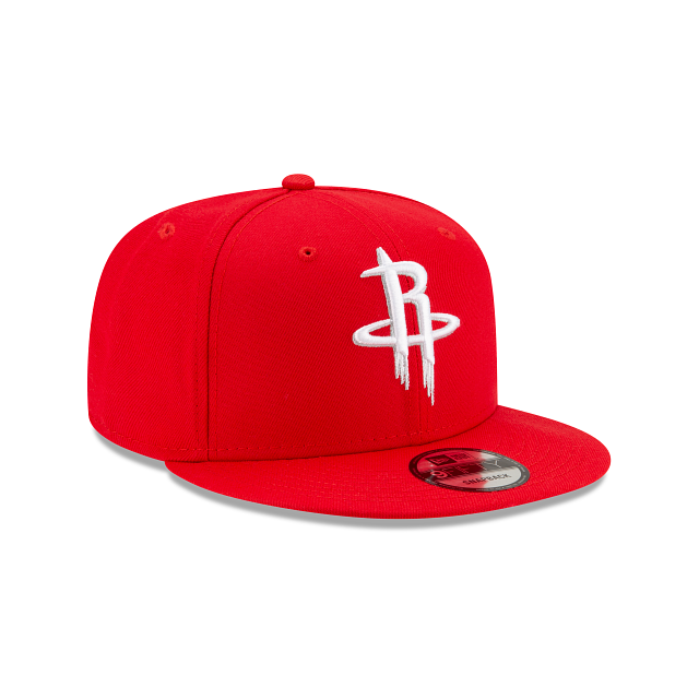 Houston Rockets NBA New Era Men Red 9Fifty Basic Snapback product image 6, provided for visual reference and product detail