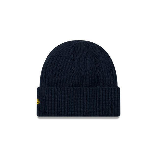 Indiana Pacers NBA New Era Men Navy Core Classic Cuff Knit Beanie product image 2, provided for visual reference and product