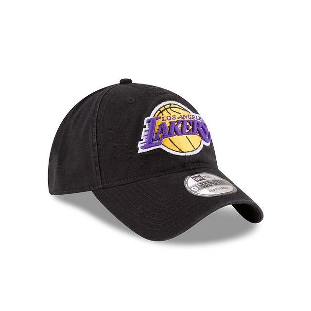 Los Angeles Lakers NBA New Era Men Black 9Twenty Core Classic Adjustable Hat product image 6, provided for visual reference