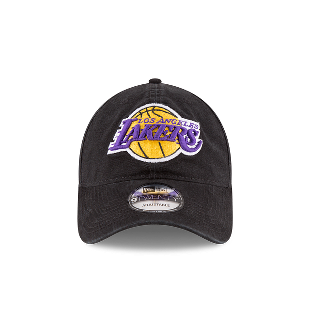 Los Angeles Lakers NBA New Era Men Black 9Twenty Core Classic Adjustable Hat product image 5, provided for visual reference