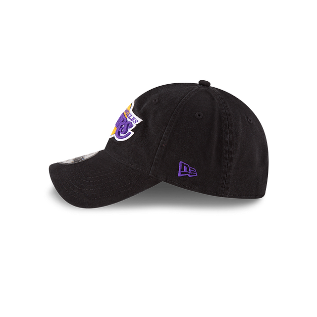 Los Angeles Lakers NBA New Era Men Black 9Twenty Core Classic Adjustable Hat product image 4, provided for visual reference