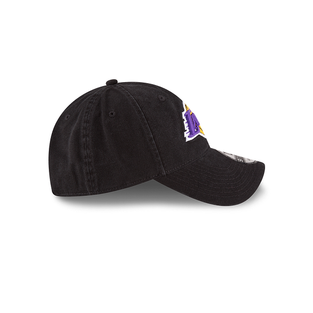 Los Angeles Lakers NBA New Era Men Black 9Twenty Core Classic Adjustable Hat product image 3, provided for visual reference