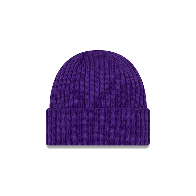 Los Angeles Lakers NBA New Era Men Purple Core Classic Cuff Knit Beanie product image 2, provided for visual reference and