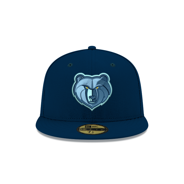 Memphis Grizzlies NBA New Era Men Navy 59Fifty Basic Fitted Hat product image 3, provided for visual reference and product