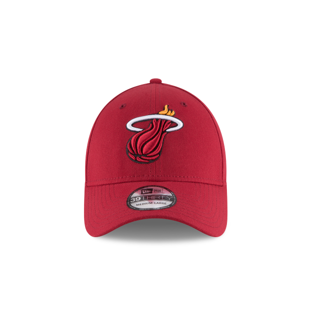 Miami Heat NBA New Era Men Red 39Thirty Team Classic Stretch Fit Hat product image 5, provided for visual reference and
