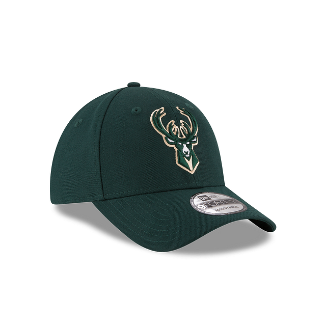 Milwaukee Bucks NBA New Era Men Green 9Forty The League Adjustable Hat product image 3, provided for visual reference and