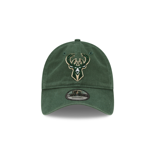 Milwaukee Bucks NBA New Era Men Green 9Twenty Core Classic Adjustable Hat product image 6, provided for visual reference and
