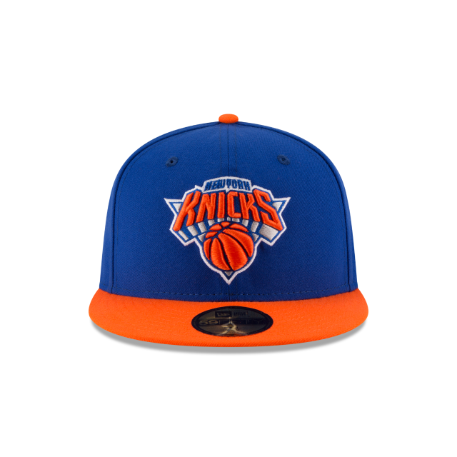 New York Knicks NBA New Era Men Royal/Orange 59Fifty Two Tone Fitted Hat product image 5, provided for visual reference and