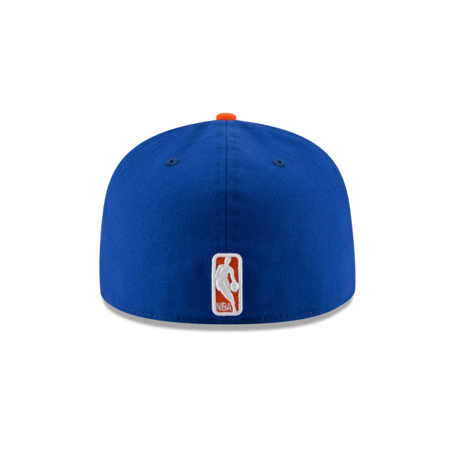 New York Knicks NBA New Era Men Royal/Orange 59Fifty Two Tone Fitted Hat product image 2, provided for visual reference and
