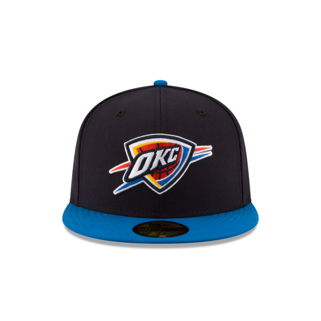 Oklahoma City Thunder NBA New Era Men Navy/Blue 59Fifty Two Tone Fitted Hat product image 5, provided for visual reference