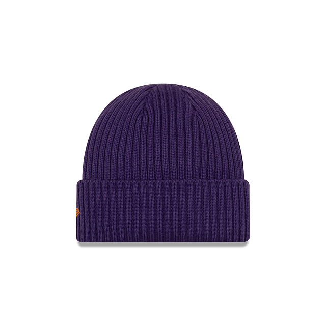 Phoenix Suns NBA New Era Men Purple Core Classic Cuff Knit Beanie product image 2, provided for visual reference and product