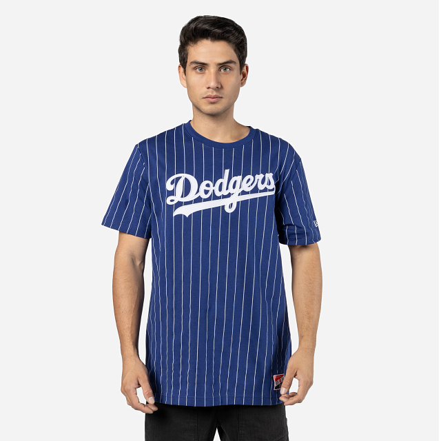 Los Angeles Dodgers MLB New Era Royal Men Pinstripe T-Shirt product image 6, provided for visual reference and product