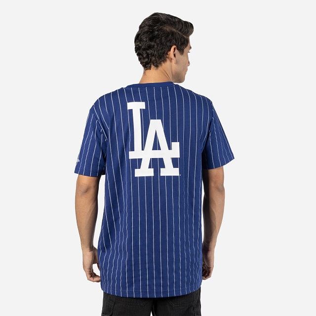 Los Angeles Dodgers MLB New Era Royal Men Pinstripe T-Shirt product image 7, provided for visual reference and product