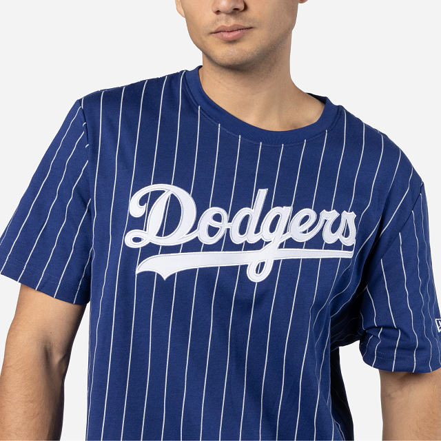 Los Angeles Dodgers MLB New Era Royal Men Pinstripe T-Shirt product image 5, provided for visual reference and product