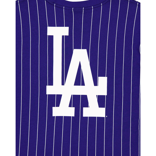 Los Angeles Dodgers MLB New Era Royal Men Pinstripe T-Shirt product image 9, provided for visual reference and product