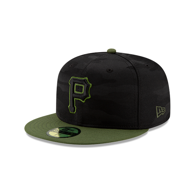 Pittsburgh Pirates MLB New Era Men Black Camo 59Fifty Authentic Collection Alternate Fitted Hat product image 1, provided