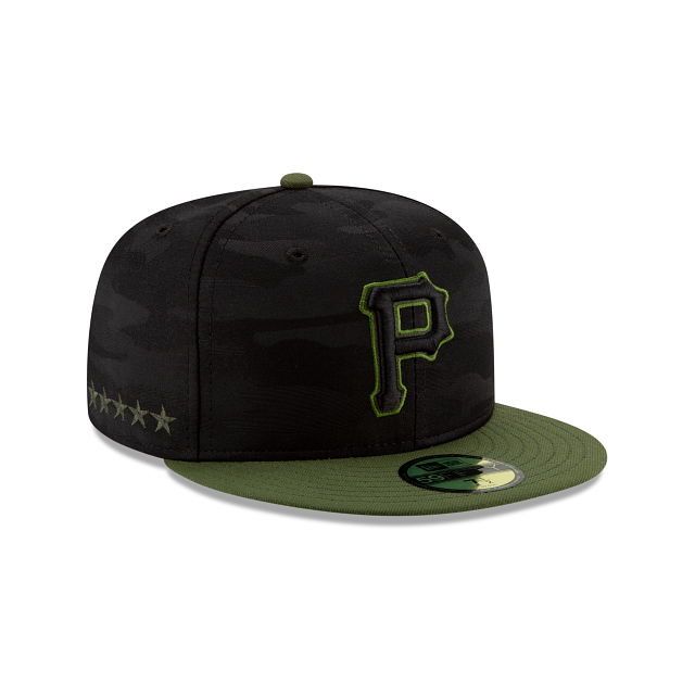 Pittsburgh Pirates MLB New Era Men Black Camo 59Fifty Authentic Collection Alternate Fitted Hat product image 4, provided