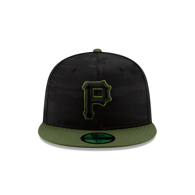 Pittsburgh Pirates MLB New Era Men Black Camo 59Fifty Authentic Collection Alternate Fitted Hat product image 6, provided