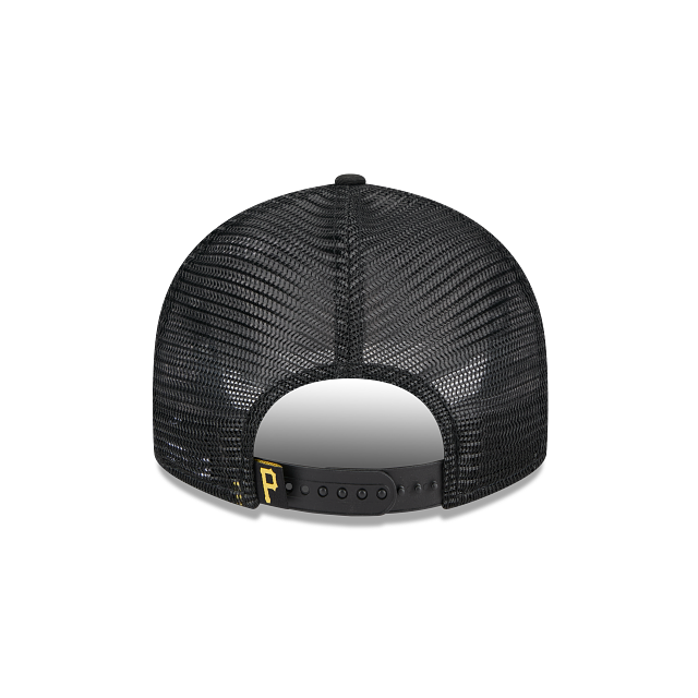 Pittsburgh Pirates MLB New Era Men Black 9Fifty Low Profile Trucker Snapback product image 2, provided for visual reference