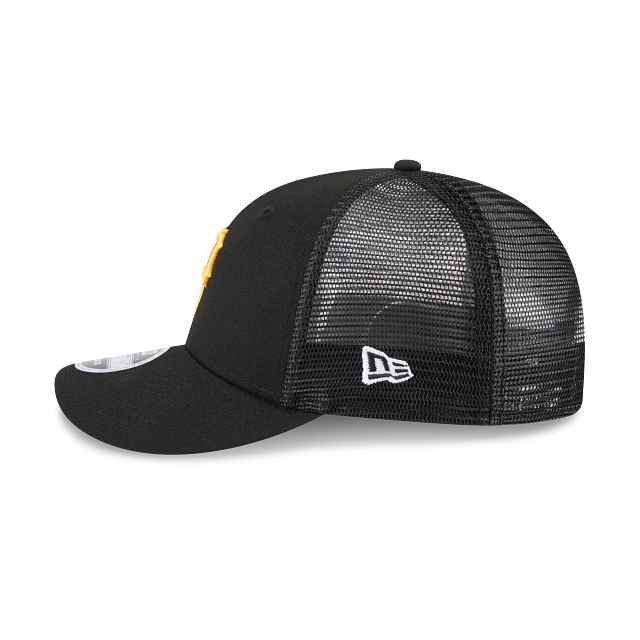 Pittsburgh Pirates MLB New Era Men Black 9Fifty Low Profile Trucker Snapback product image 5, provided for visual reference