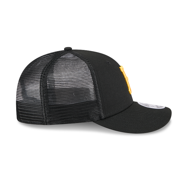 Pittsburgh Pirates MLB New Era Men Black 9Fifty Low Profile Trucker Snapback product image 4, provided for visual reference