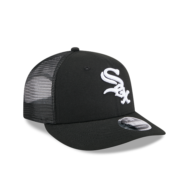 Chicago White Sox MLB New Era Men Black 9Fifty Low Profile Trucker Snapback product image 7, provided for visual reference