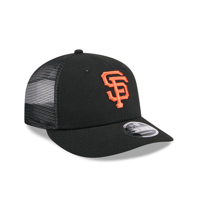 San Francisco Giants MLB New Era Men Black 9Fifty Low Profile Trucker Snapback product image 7, provided for visual