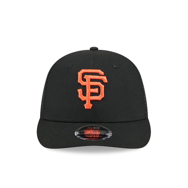 San Francisco Giants MLB New Era Men Black 9Fifty Low Profile Trucker Snapback product image 6, provided for visual