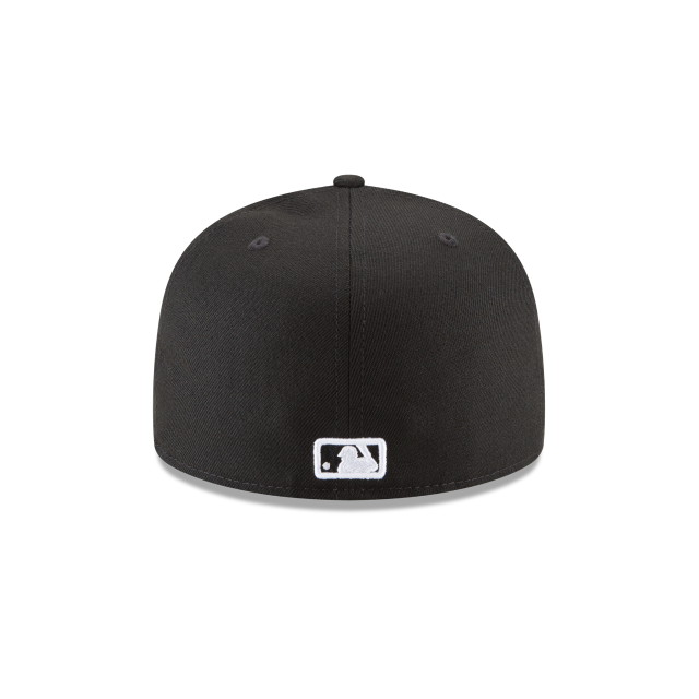 Oakland Athletics MLB New Era Men Black White 59Fifty Basic Fitted Hat product image 2, provided for visual reference and