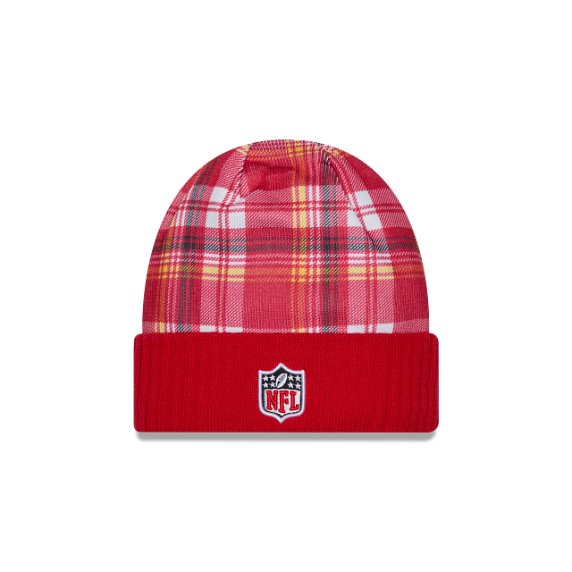Kansas City Chiefs NFL New Era Men Red 2024 Official Sideline Statement Cuff Knit Hat product image 2, provided for visual