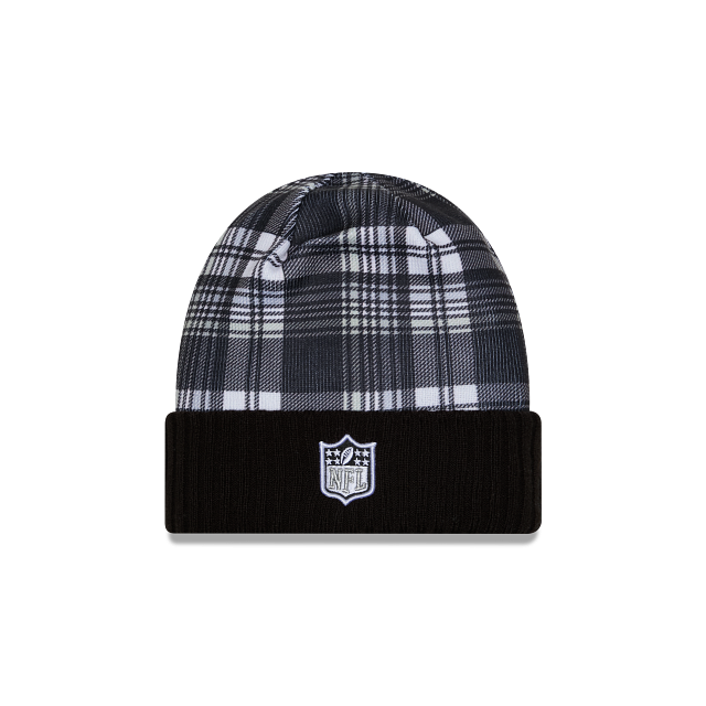 Las Vegas Raiders NFL New Era Men Black 2024 Official Sideline Statement Cuff Knit Hat product image 2, provided for visual