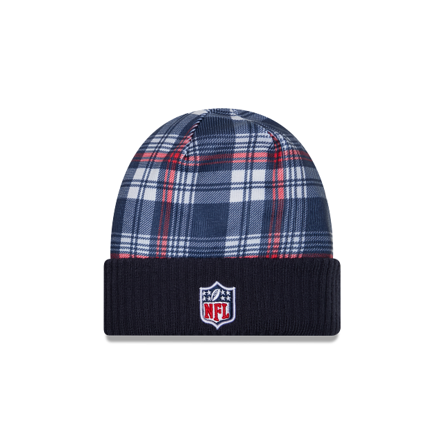 New England Patriots NFL New Era Men Navy 2024 Official Sideline Statement Cuff Knit Hat product image 2, provided for