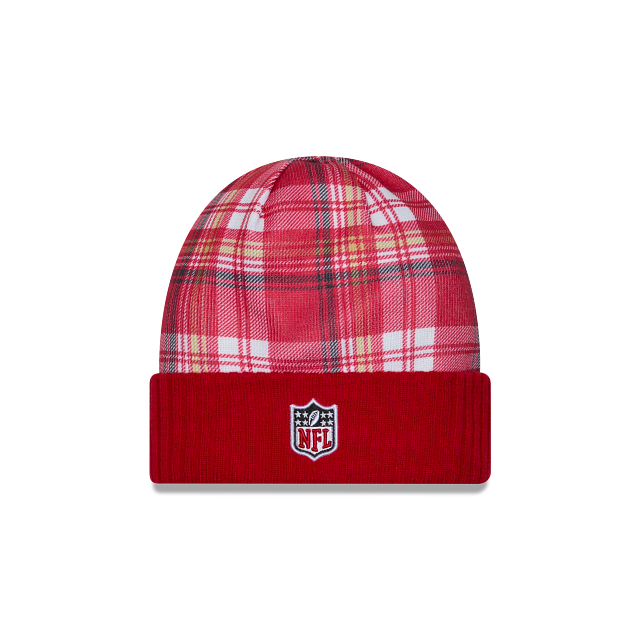 San Francisco 49ers NFL New Era Men Red 2024 Official Sideline Statement Cuff Knit Hat product image 2, provided for visual