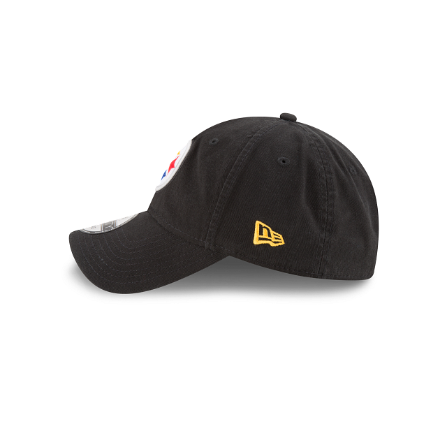 Pittsburgh Steelers NFL New Era Men Black 9Twenty Core Classic Adjustable Hat product image 4, provided for visual reference