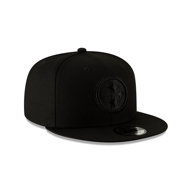 Pittsburgh Steelers NFL New Era Men Black On Black 9Fifty Basic Snapback product image 6, provided for visual reference and