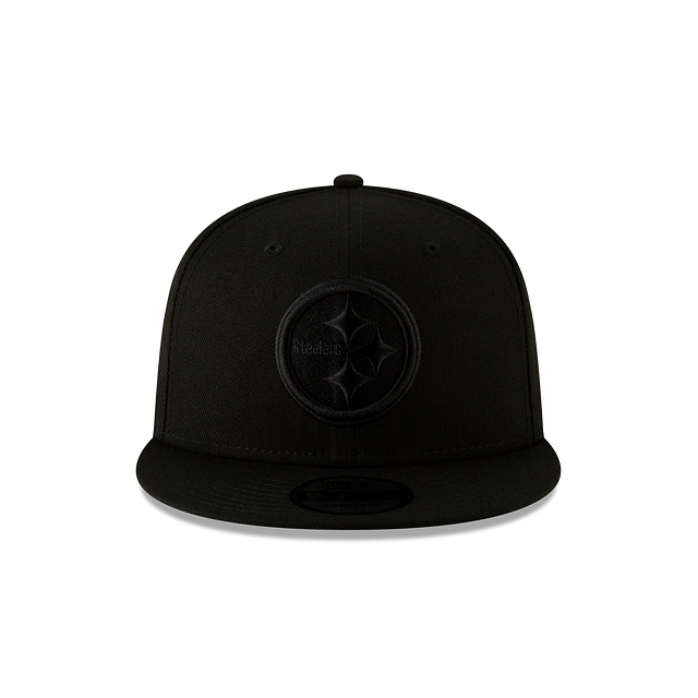 Pittsburgh Steelers NFL New Era Men Black On Black 9Fifty Basic Snapback product image 5, provided for visual reference and