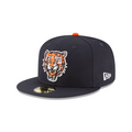 Detroit Tigers MLB New Era Men Navy 59Fifty Cooperstown Wool 1957 Logo Fitted Hat product image 1, provided for visual