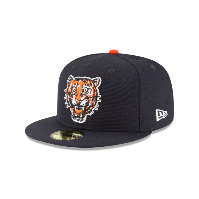 Detroit Tigers MLB New Era Men Navy 59Fifty Cooperstown Wool 1957 Logo Fitted Hat product image 1, provided for visual